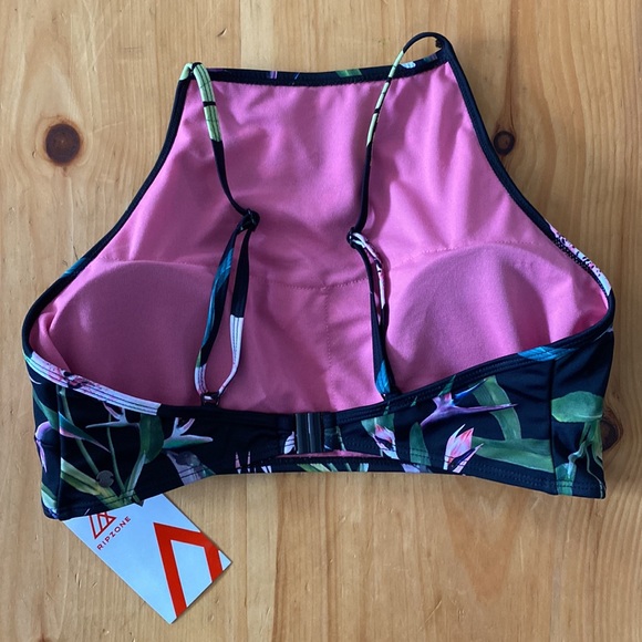 🌺NWT: RIPZONE✨ Women’s Stacey Floral High Neck Swimsuit Top - Size Medium - Picture 4 of 5
